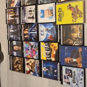 Blu-ray DVD collection, fast furious, Jurassic Park, star wars, die hard, E.T.